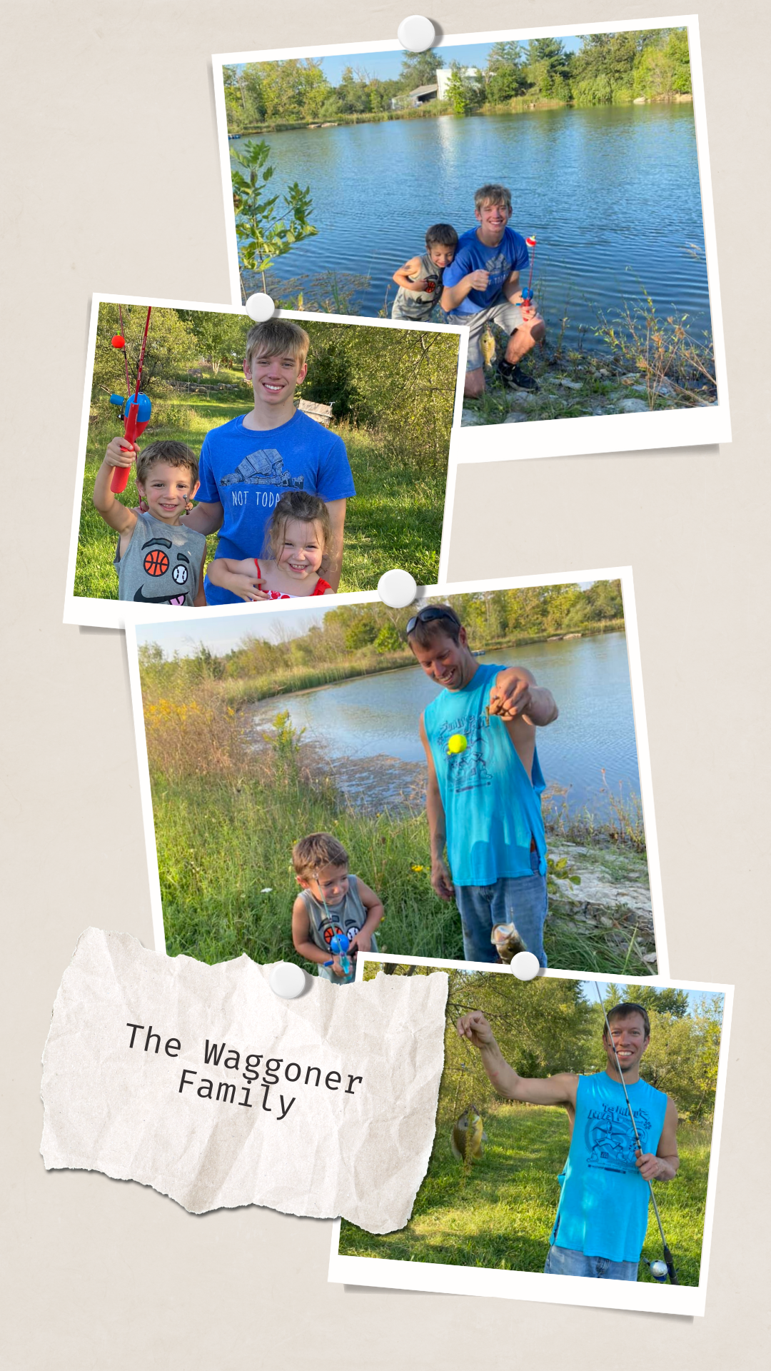 The Garrett family smiling and enjoying their stay at our Airbnb, making memories together.